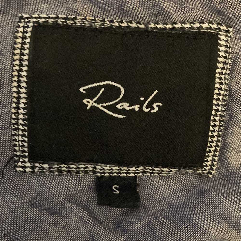 Rails Navy and White Plaid Button Down Shirt - Picture 3 of 9